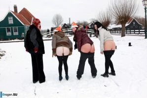 Голландские нудистки зимой. Часть 2. Эскиз 8
