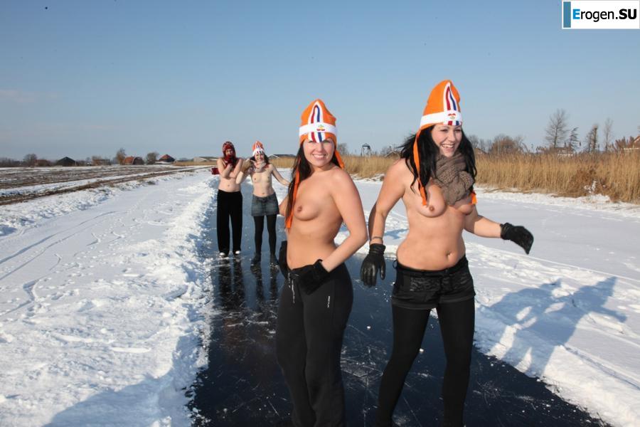 Голландские нудистки зимой. Часть 3. Фото 5