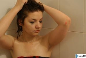 The girl in the bathroom plays with wax. Part 2. Thumb 10