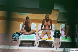 Girls sunbathe topless near the pool. Part 2. Thumb 34