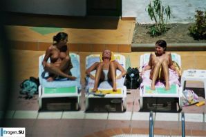 Girls sunbathe topless near the pool. Part 2. Thumb 40