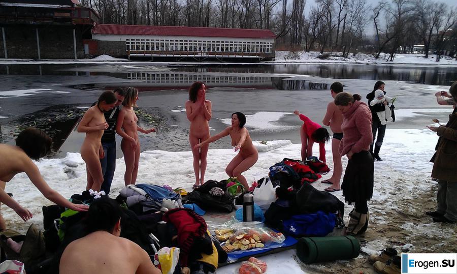 Украинские нудисты зимой. Часть 4. Фото 15
