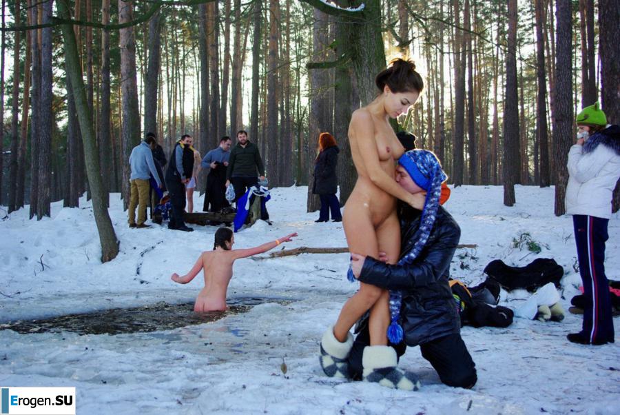 Украинские нудисты зимой. Часть 4. Фото 34