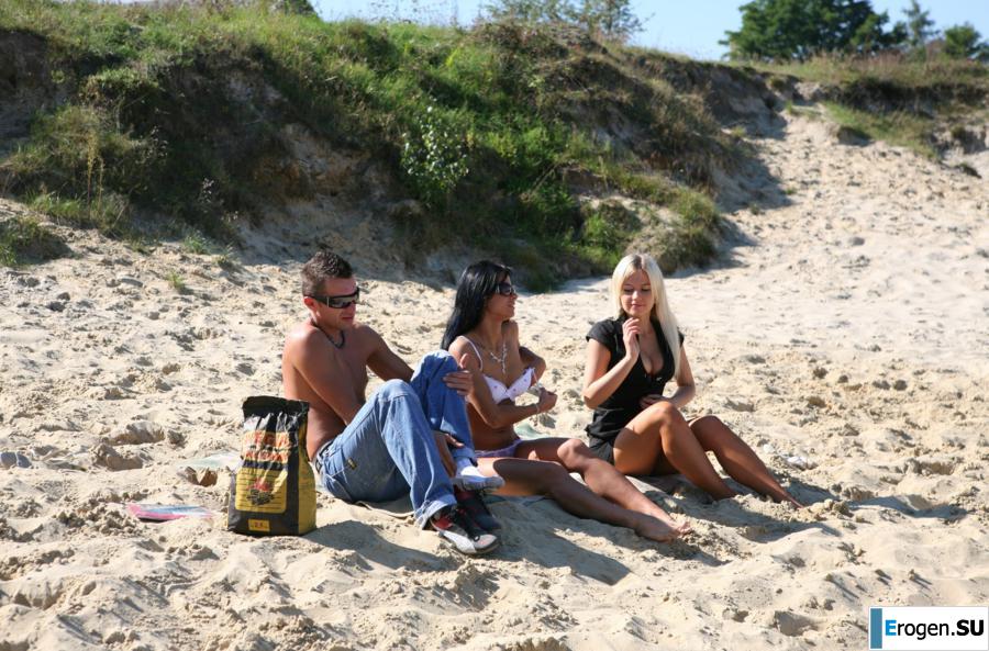 Three nudists on the riverbank. Part 5. Slide 10