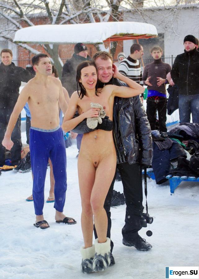 Украинские нудисты зимой. Часть 5. Фото 16