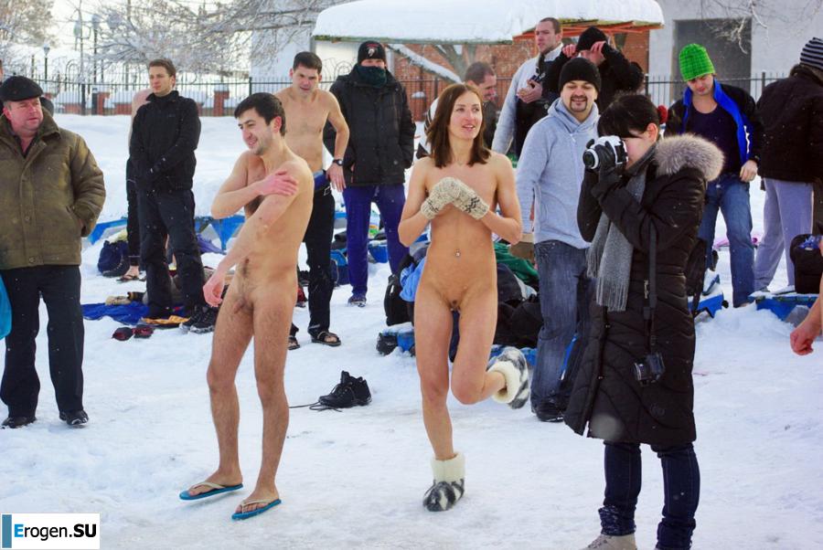 Украинские нудисты зимой. Часть 5. Фото 34