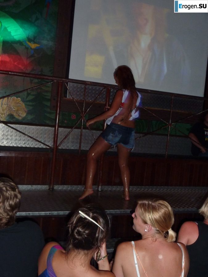 competition of wet t-shirts in a night club. Part 2. Slide 12