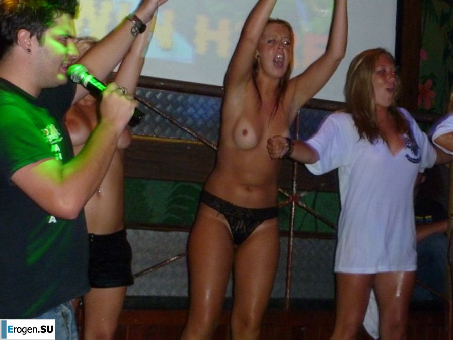 competition of wet t-shirts in a night club. Part 2. Slide 17