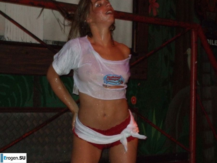 competition of wet t-shirts in a night club. Part 2. Slide 27