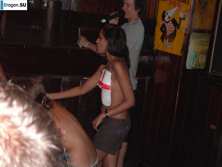 competition of wet t-shirts in a night club. Part 2. Slide 33