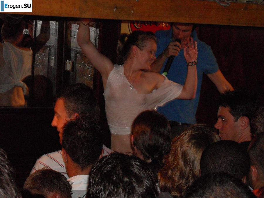 competition of wet t-shirts in a night club. Part 2. Slide 34
