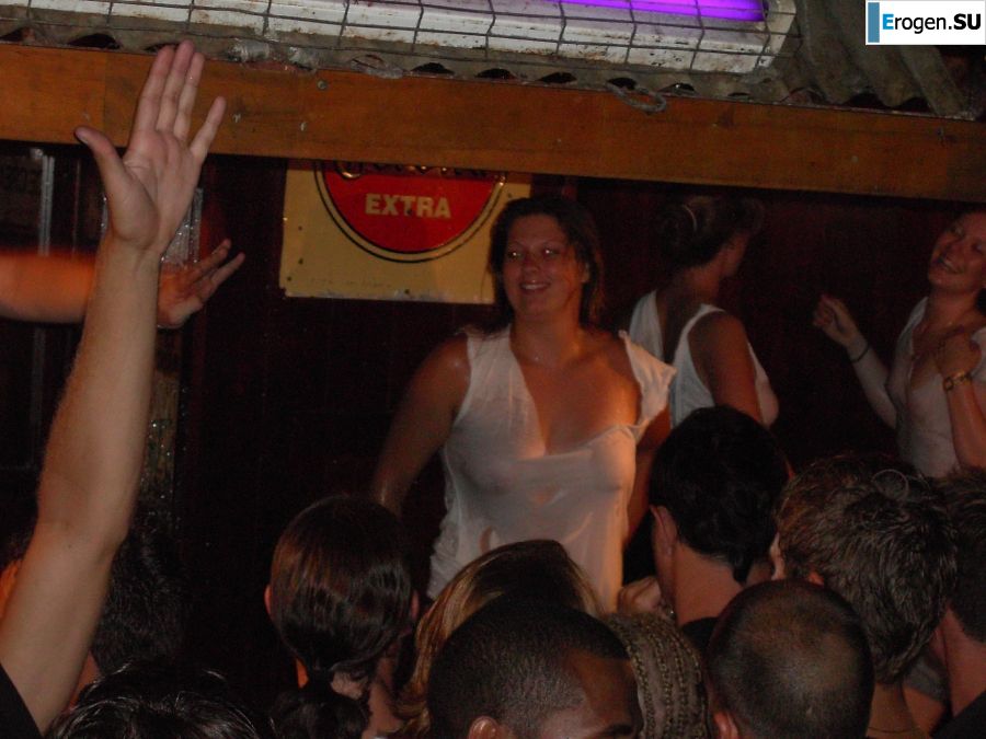 competition of wet t-shirts in a night club. Part 2. Slide 35