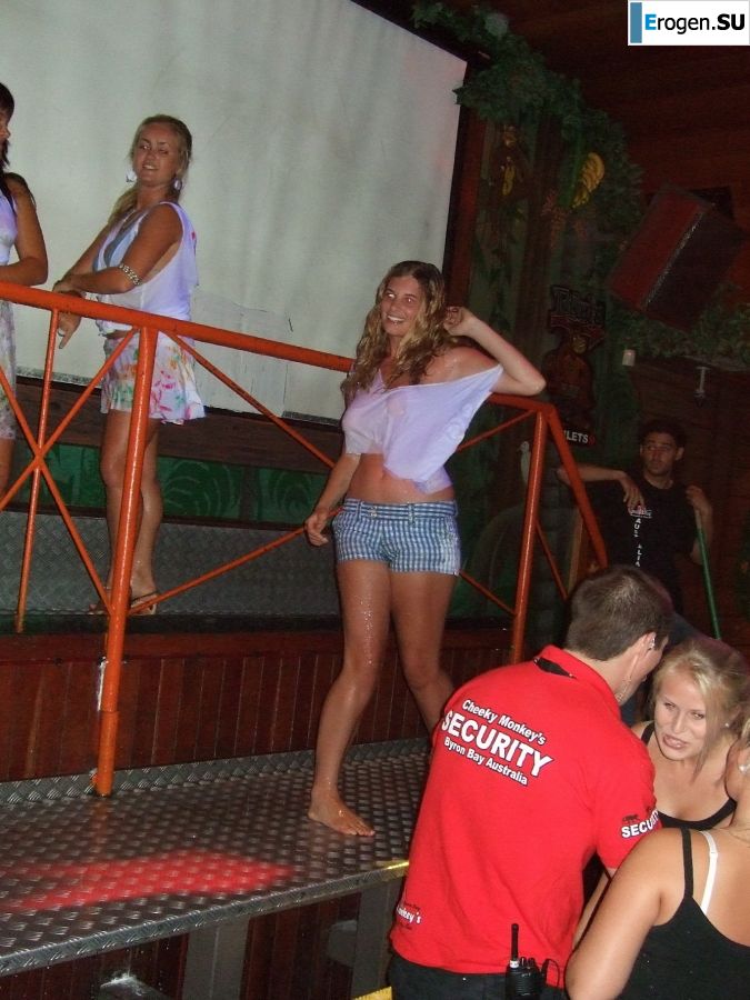 competition of wet t-shirts in a night club. Part 2. Slide 6