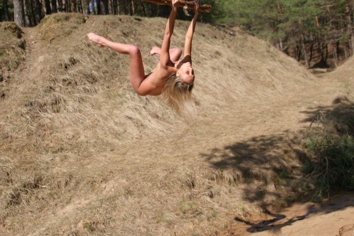 Sandy A in Forest Swing. Thumb 33