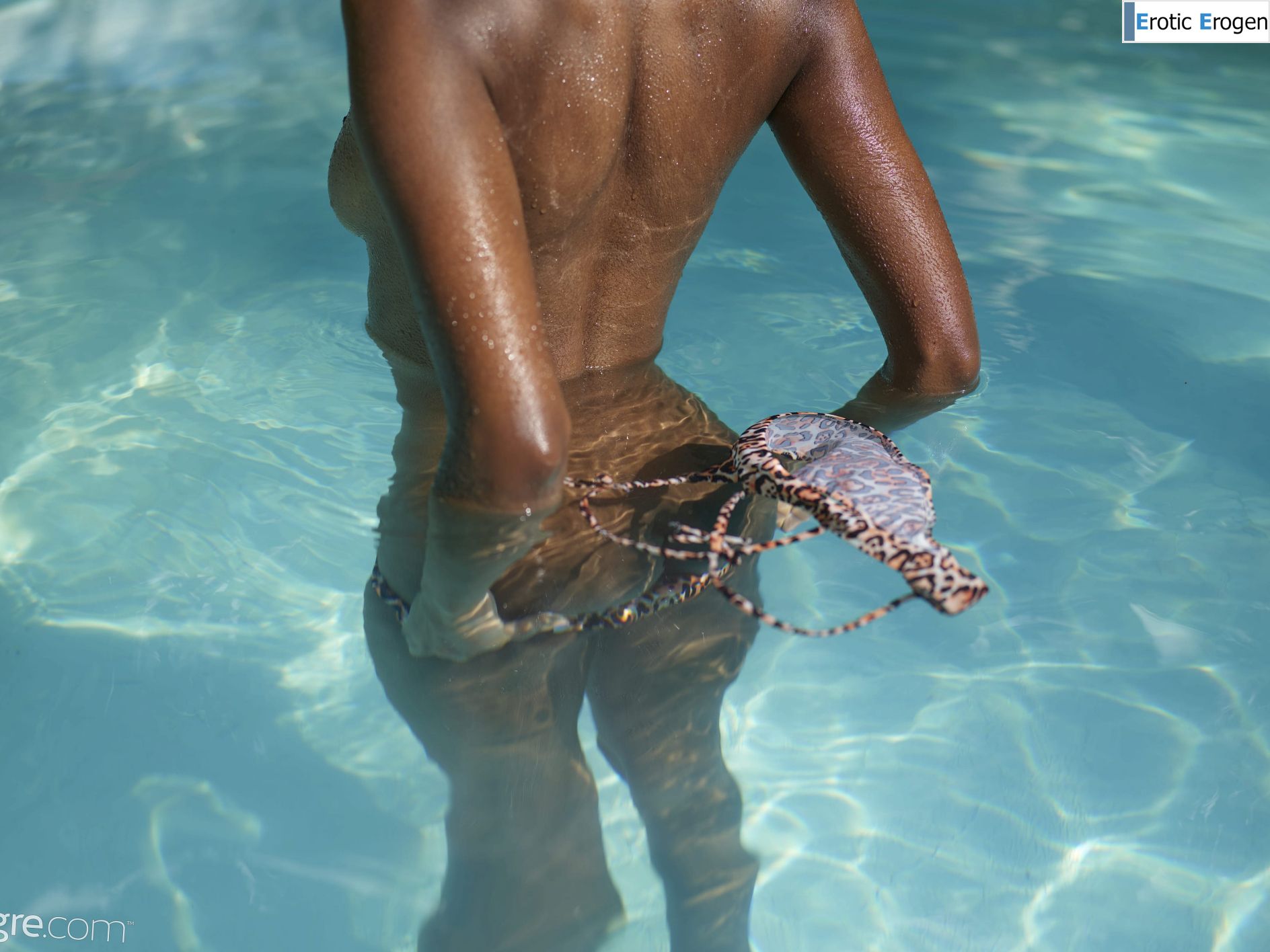 Katherina in Nude Resort Pool. Slide 19