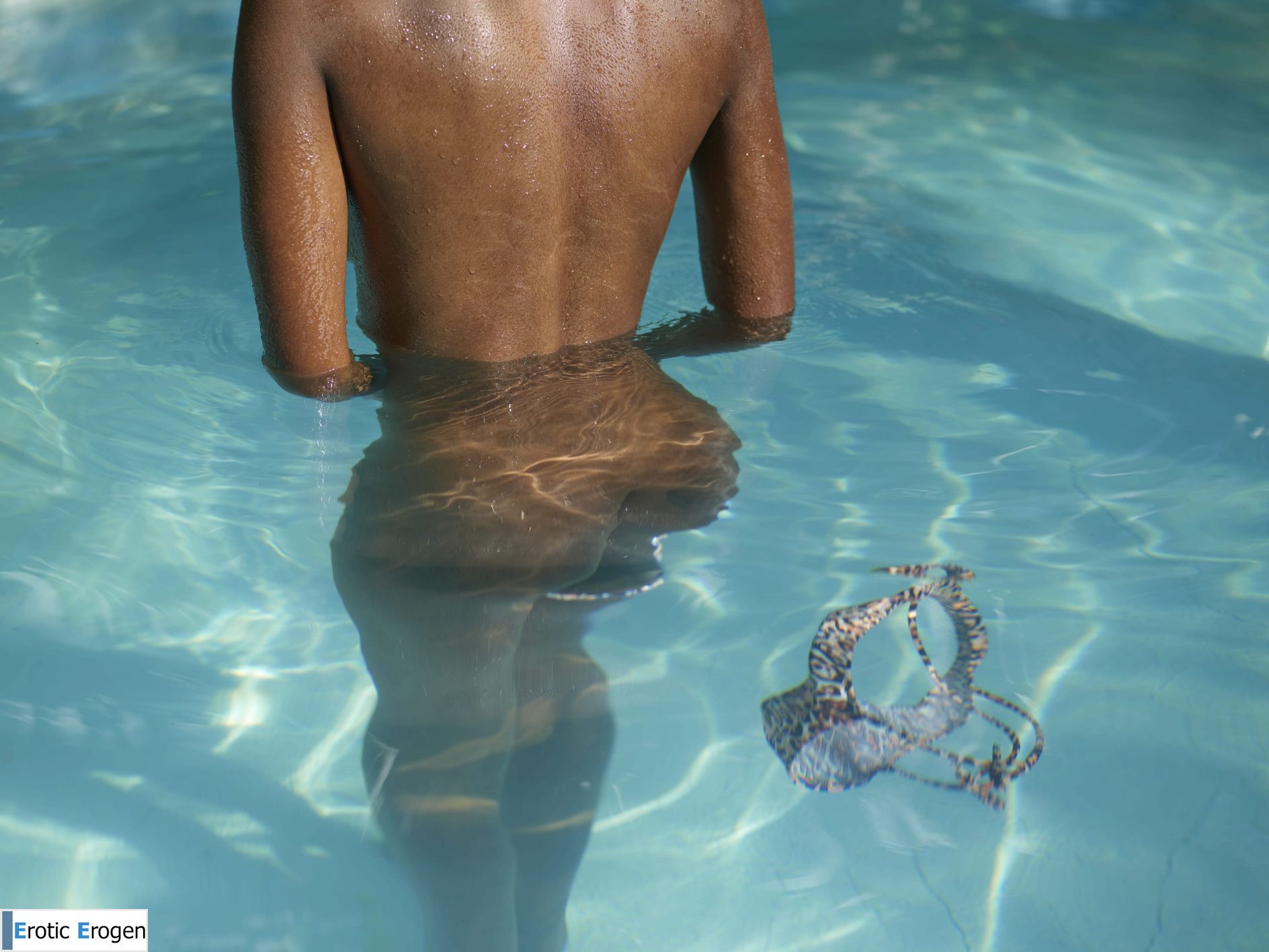 Katherina in Nude Resort Pool. Slide 24