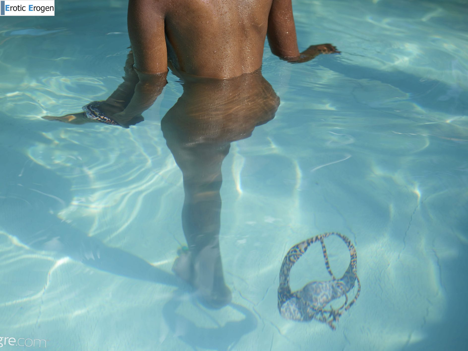 Katherina in Nude Resort Pool. Slide 26