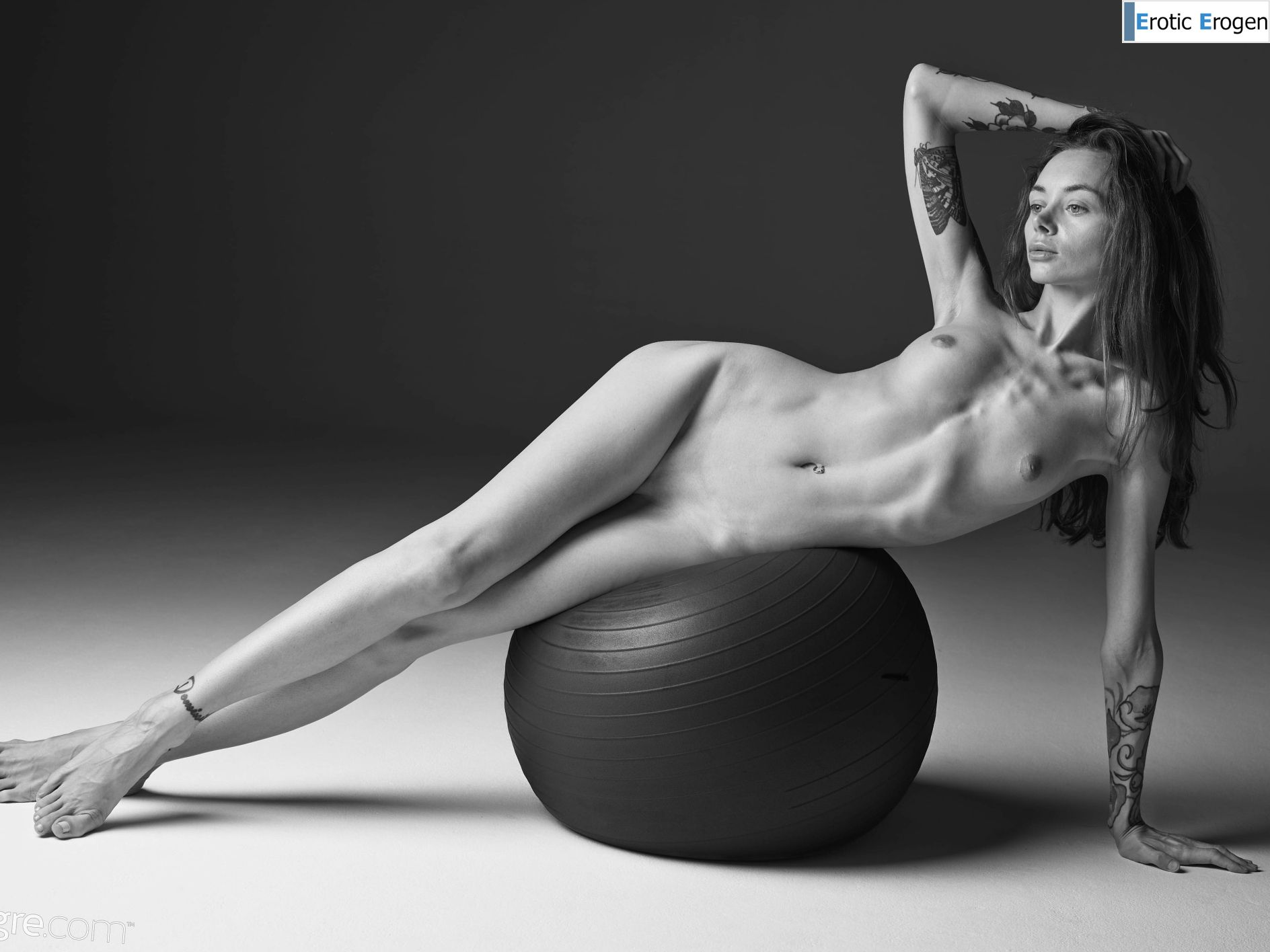 Inga in Black And White Nude Art. Slide 28