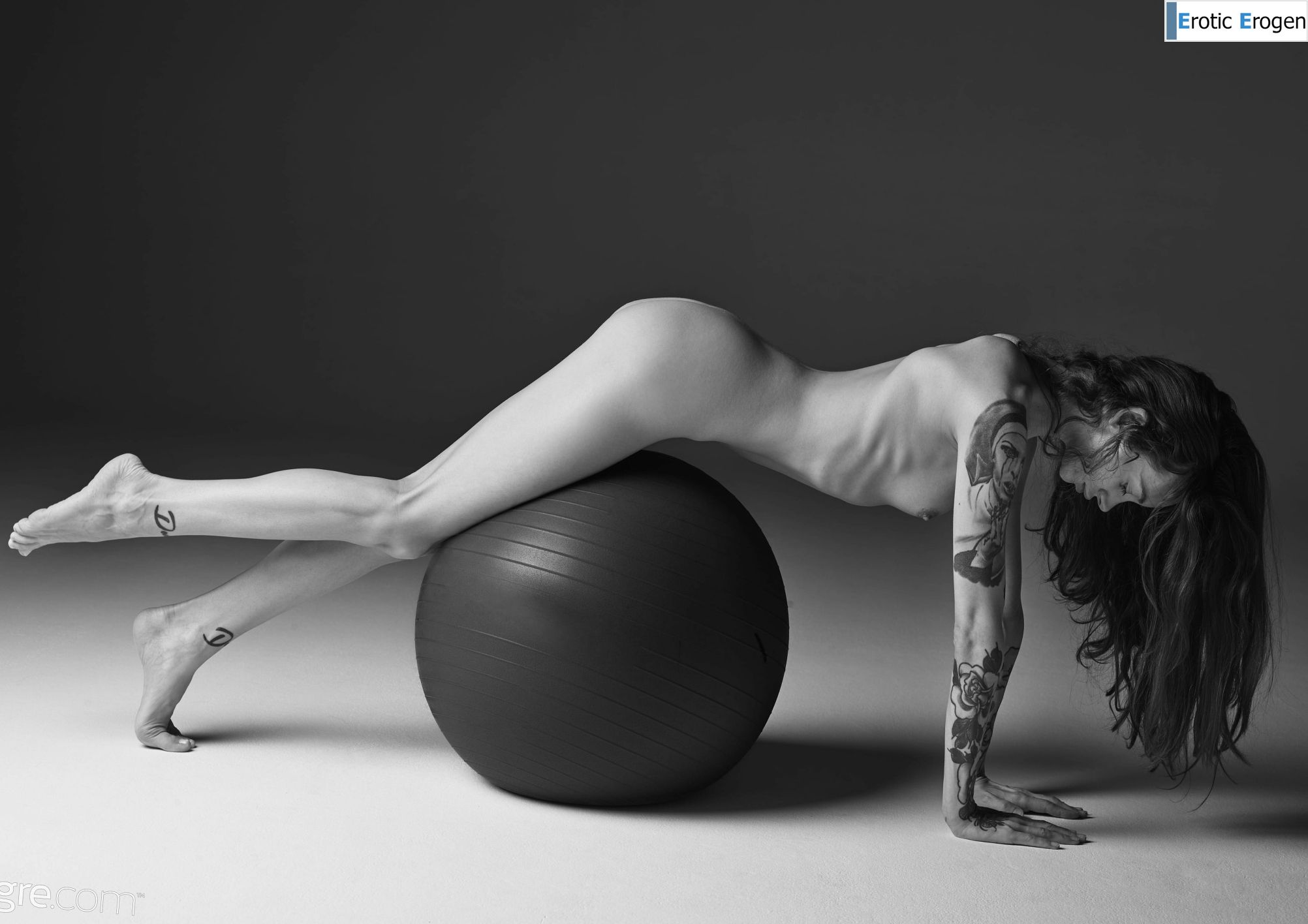 Inga in Black And White Nude Art. Slide 29