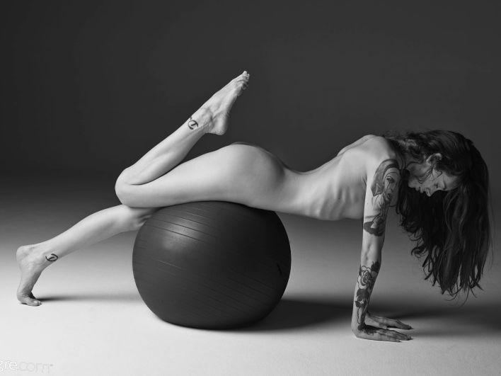 Inga in Black And White Nude Art. Thumb 30